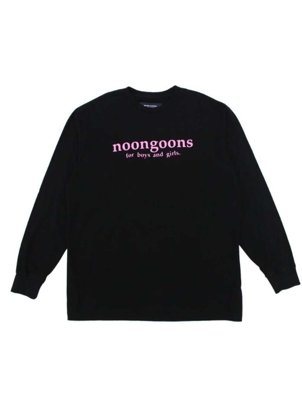 NWT Noon Goons Long Sleeve Graphic T-Shirt Black Pink Logo Unisex XL Skate Surf
